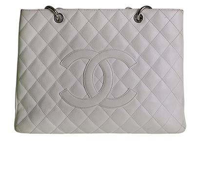Chanel GST, £1,500, Handbags, White, Caviar Leather, Front view